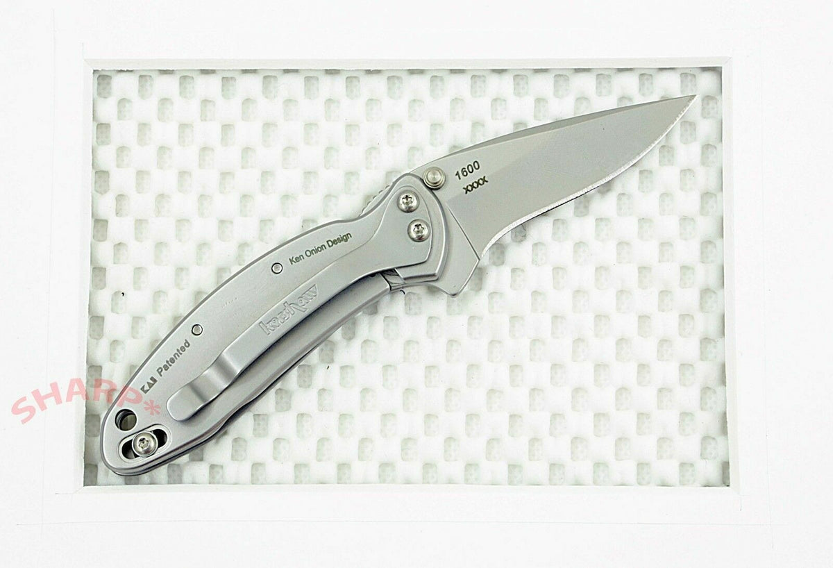 Kershaw Chive Knife Plain Blade 1.9 Inch Frame Lock Assisted Open