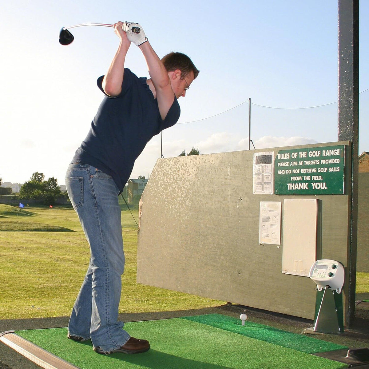 Rubber Golf Tees Set with Different Heights - Tee Holder for Driving Range & Practice