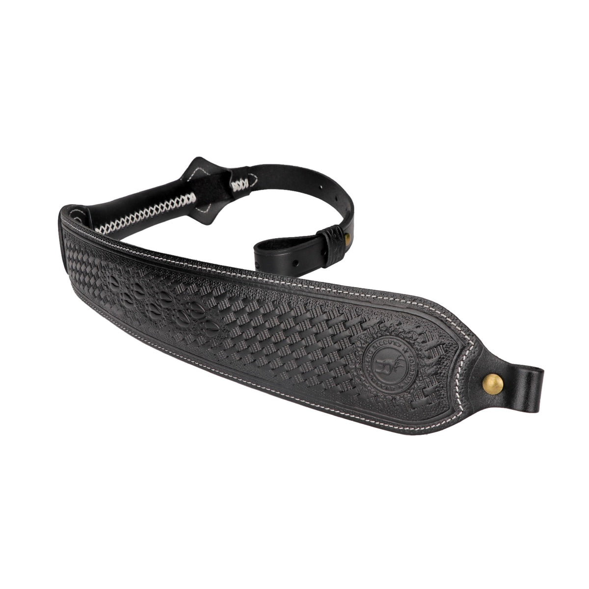 Adjustable Leather Rifle Sling with Non-Slip Backing & Thumb Hole - Hunting Accessory