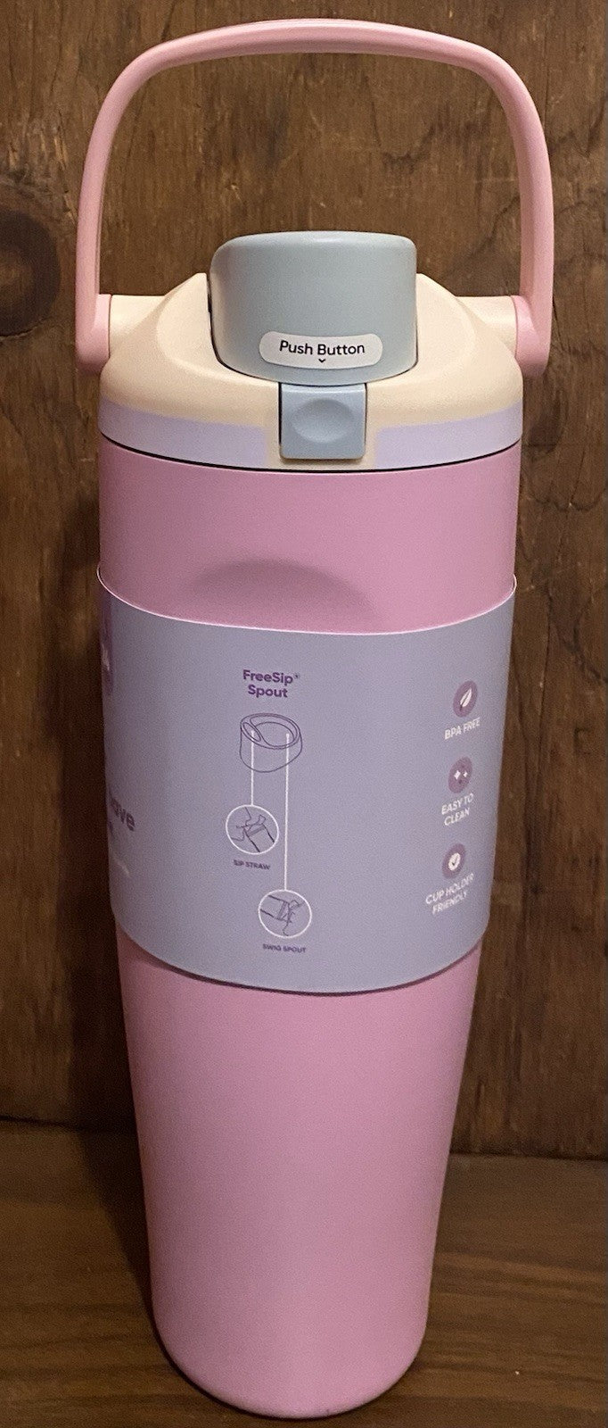 40 oz Stainless Steel Insulated Tumbler with Straw - Cotton Candy Sky