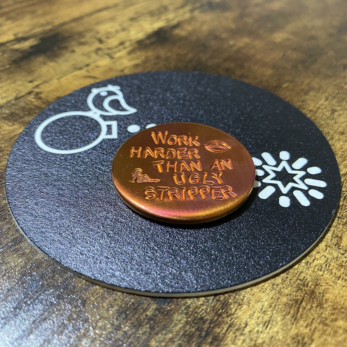Custom Copper Golf Ball Marker Hand Made Personalizable Golf Accessory