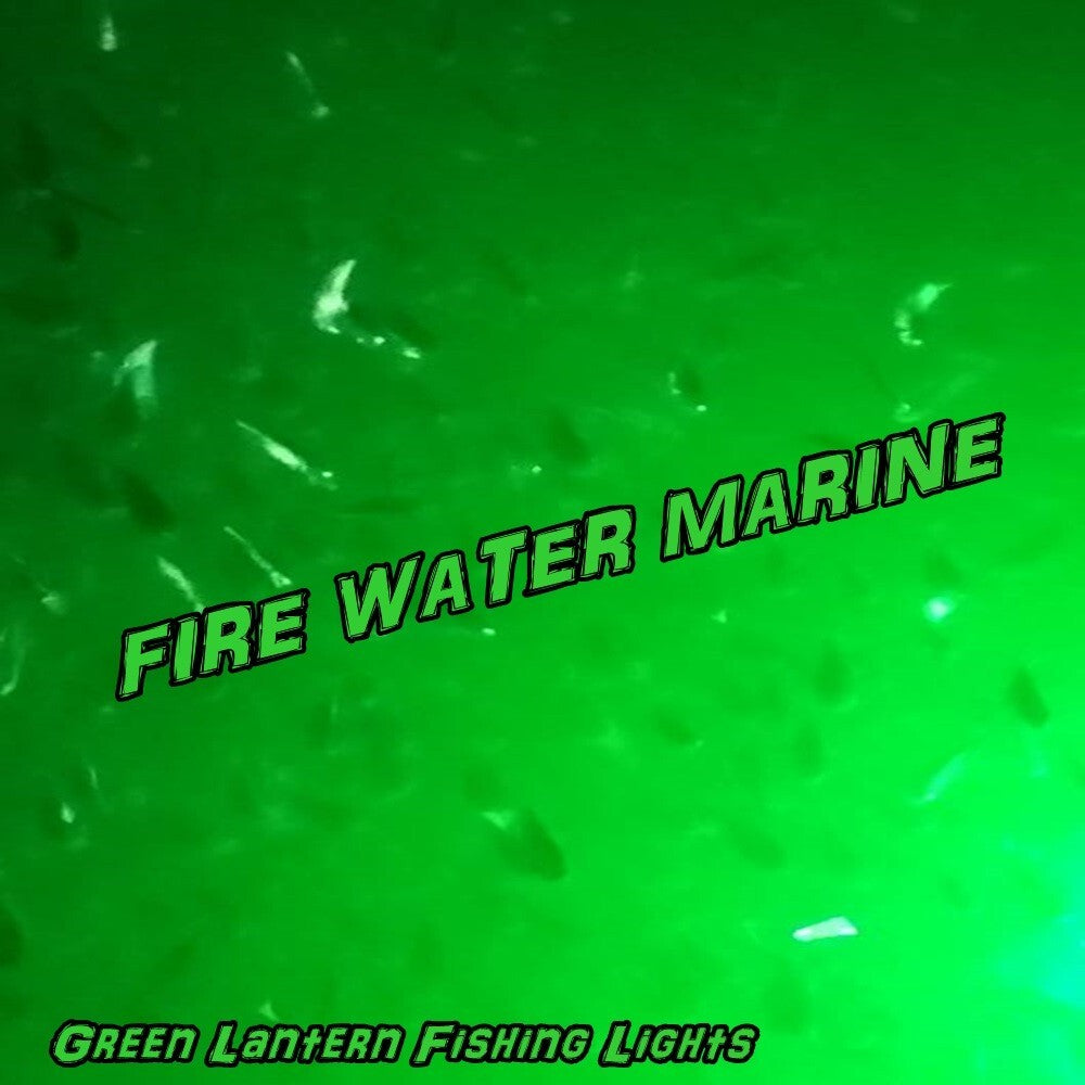 12V LED Underwater Fishing Light - Green Submersible Night Light for Crappie Ice Squid