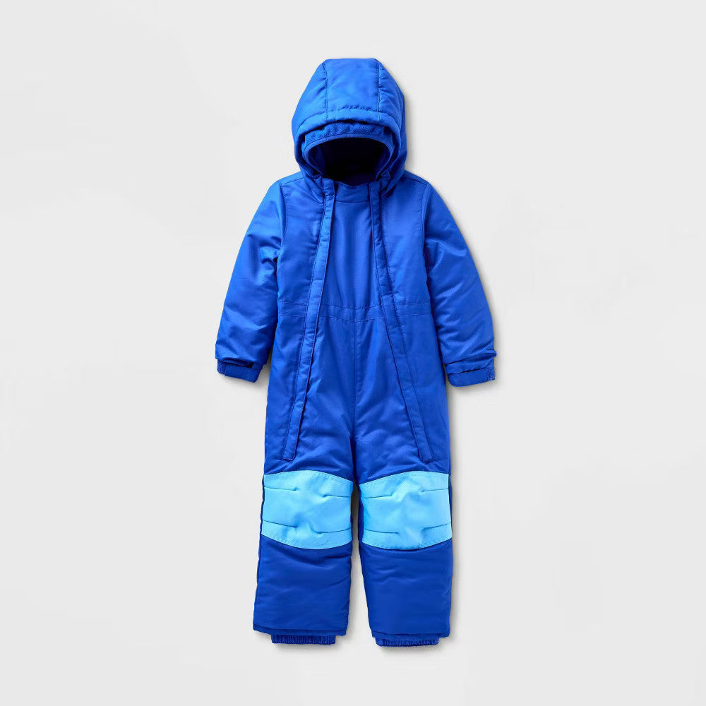 Toddler Snow Coverall Snowsuit with Hood and Adjustable Cuffs