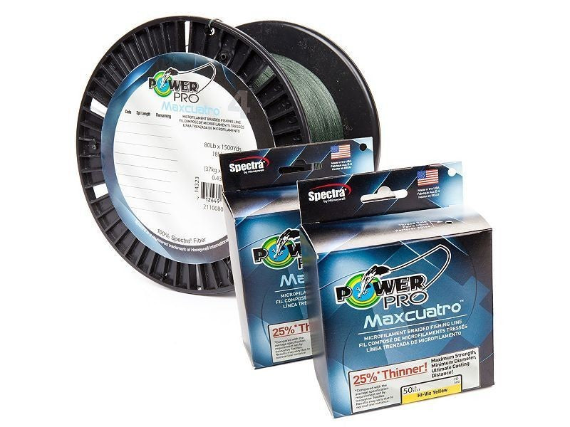 Power Pro Maxcuatro Braided Fishing Line - Thin, Strong, Multi-Color