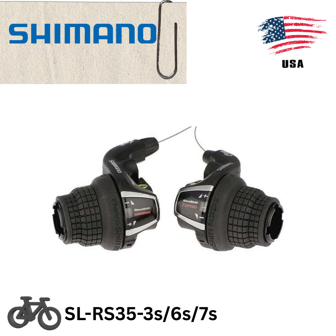 MTB Bike Shifters Shimano RevoShift RS35 Twist Grip Gear 3, 6, 7 Speed Options