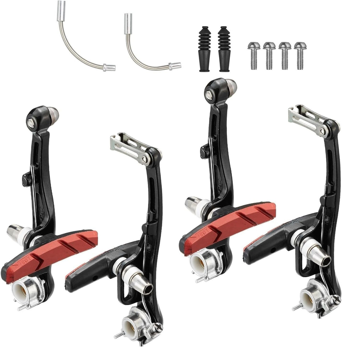 Mountain Bike V-Brake Set with 2 Pairs 70mm Brake Pads - Front & Rear