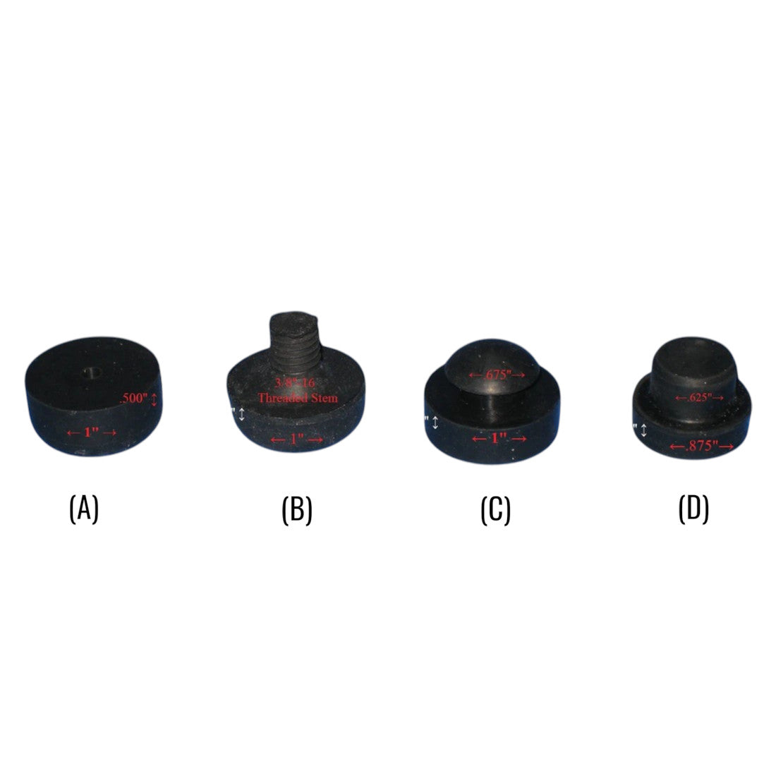 Push-In Rubber Bumpers (Style D) for Pool Cue – Cue Components