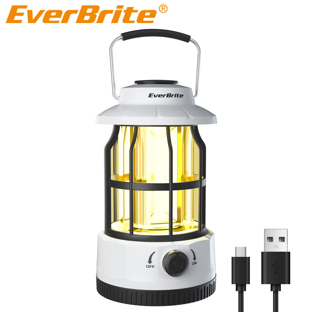 Rechargeable LED Camping Lantern - 250 Lumens Vintage Portable Light with Dimming