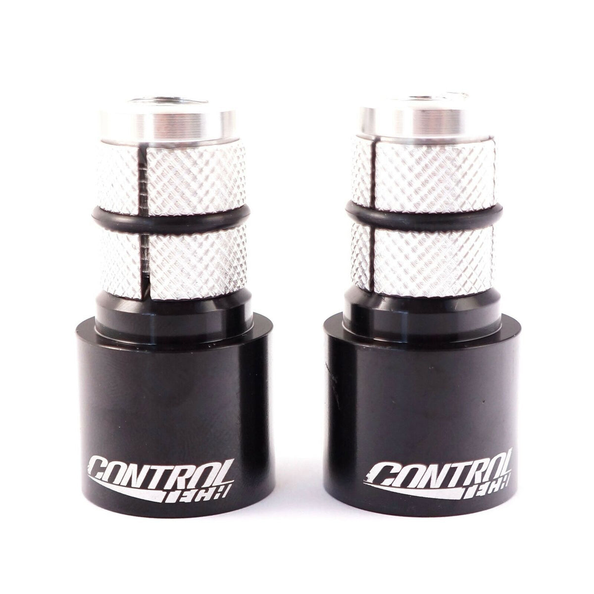 20mm MTB Handlebar Extension Plugs - Black Alloy Bar End Caps for Mountain Bikes