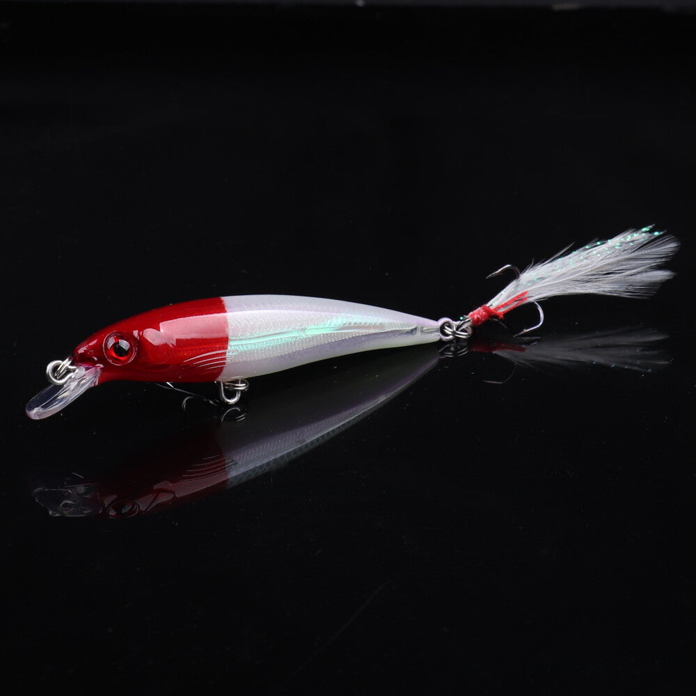 10 Pcs Fishing Lures Crankbaits Hooks Minnow Baits Tackle Set