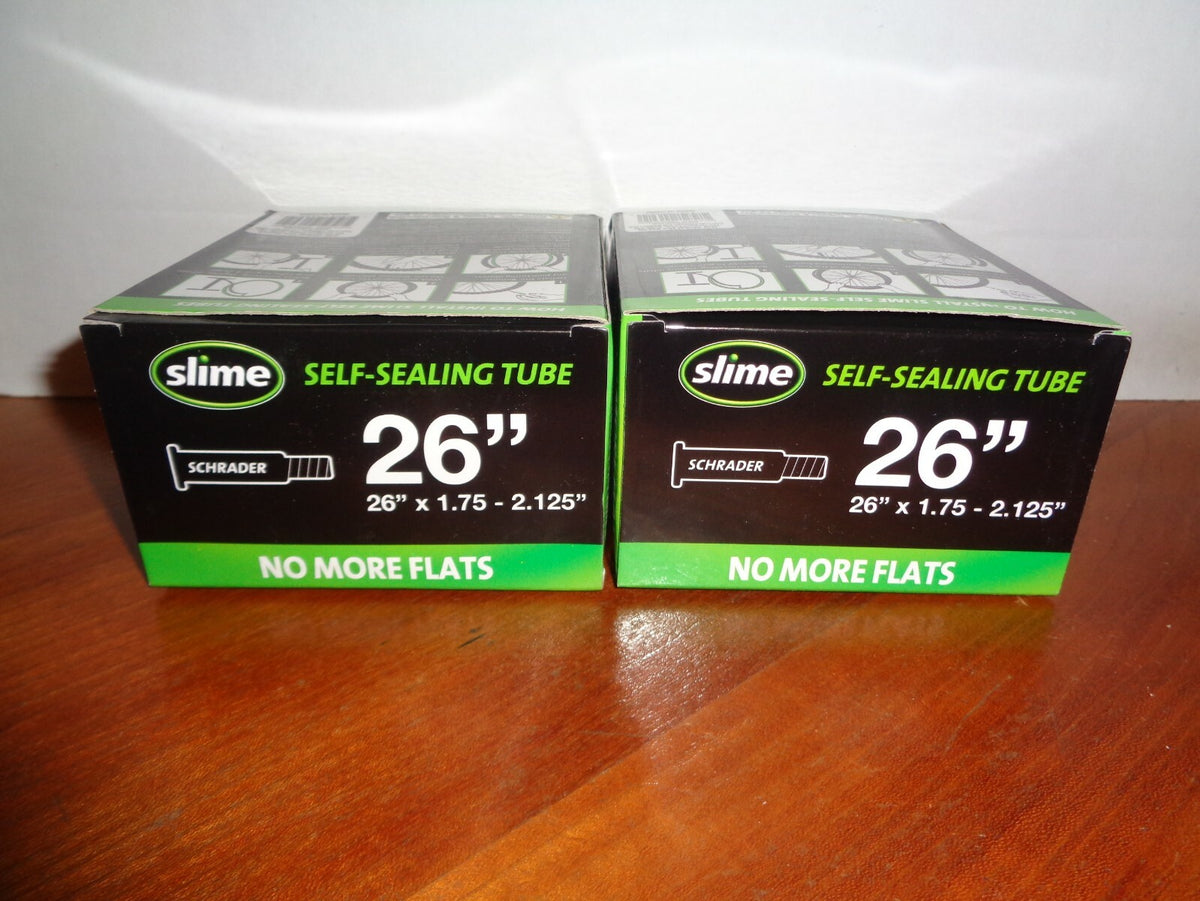 2 Pack Bicycle Inner Tubes 26 Inch Self Sealing Schrader Valve Extra Strong