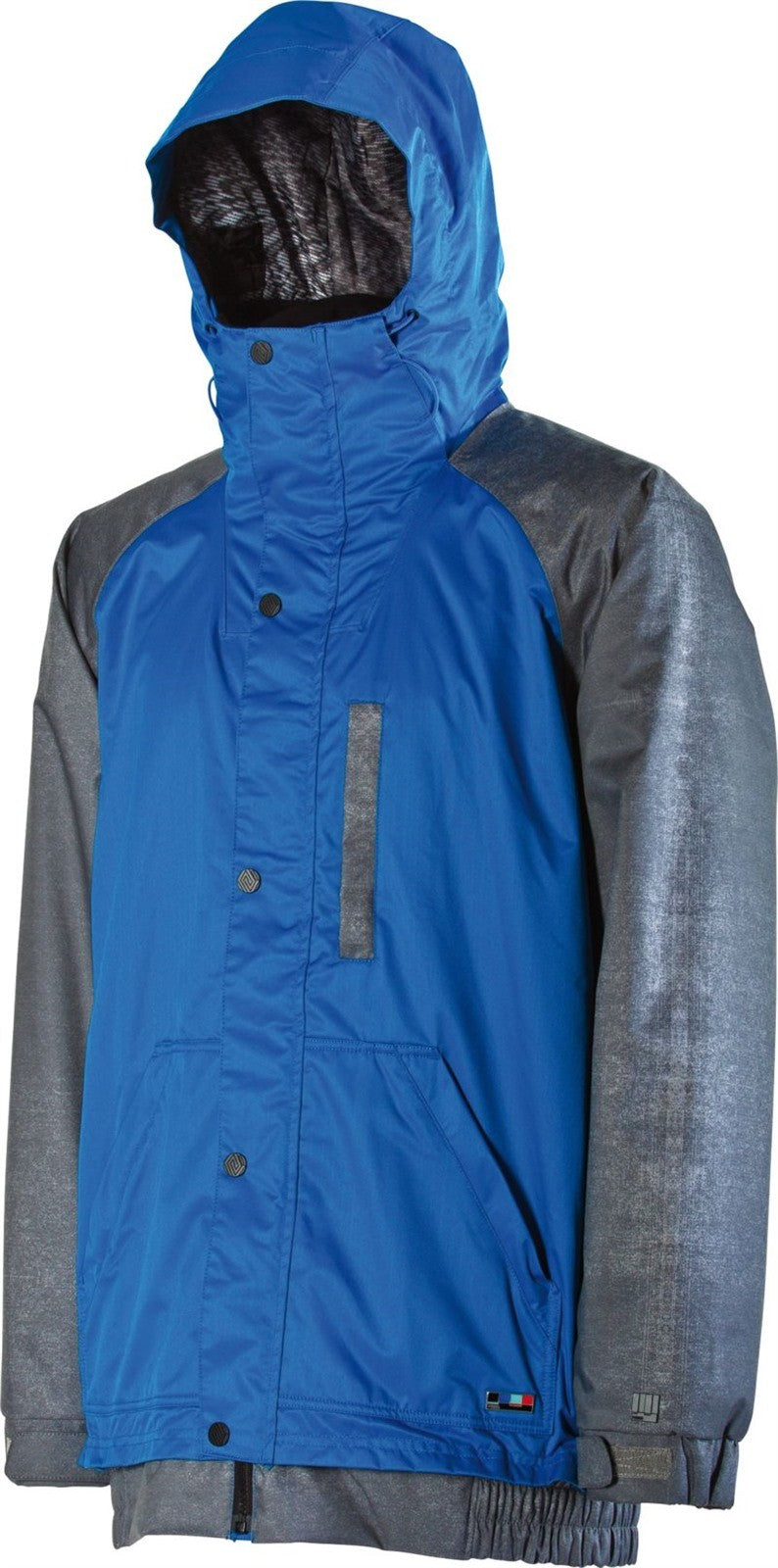 Men's Insulated Snowboard Jacket - Waterproof Ski & Snowboard Outerwear Blue/Grey