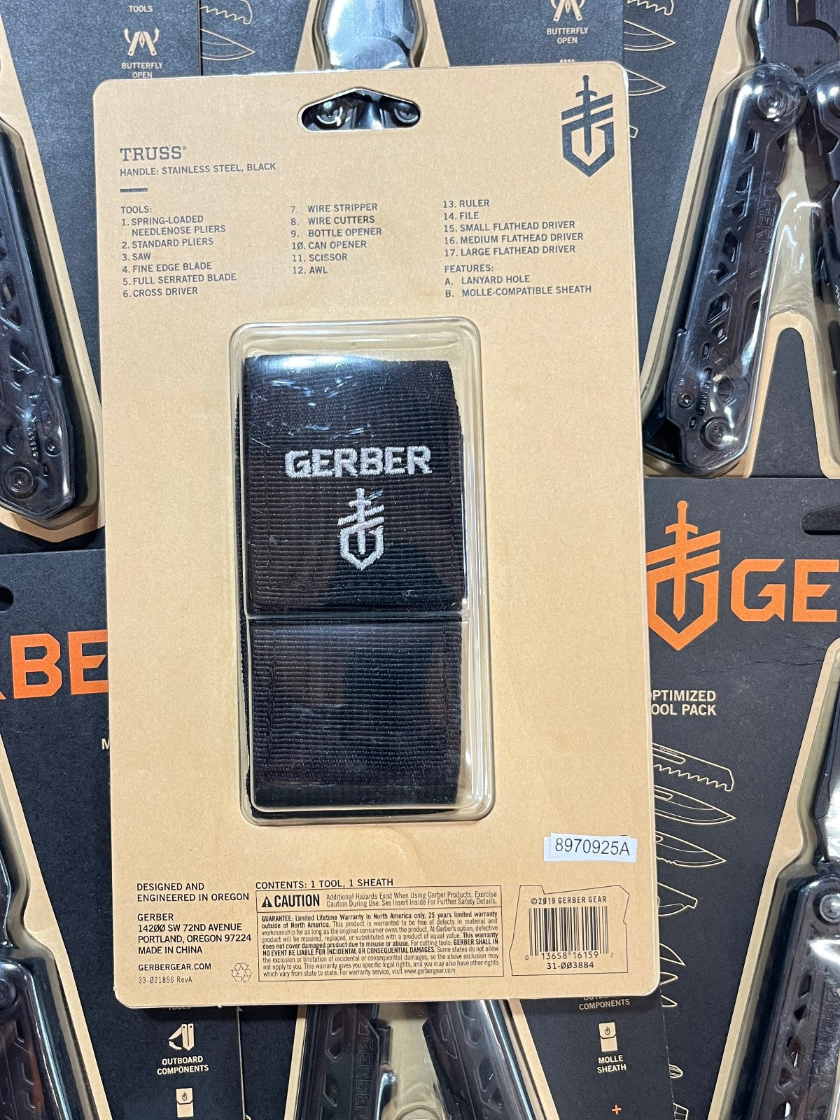 Gerber Multi-Tool Pliers with Folding Knife and 17-in-1 Functions