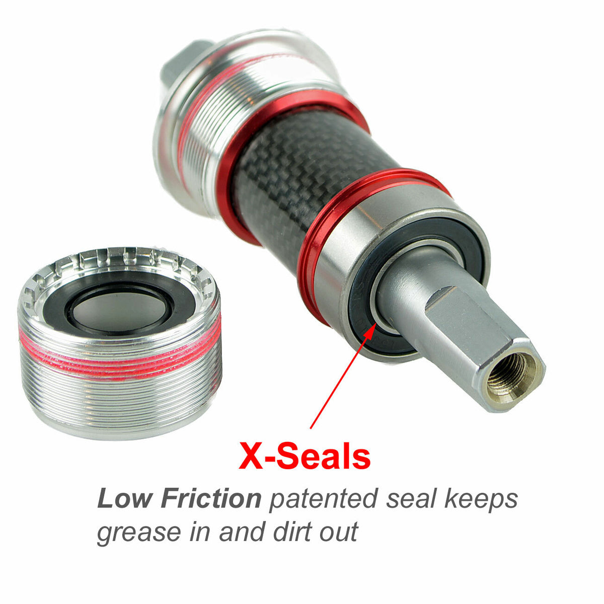 OMNI Racer CroMoly Steel Bicycle Bottom Bracket - JIS Square Taper, Multiple Lengths & Shell Widths