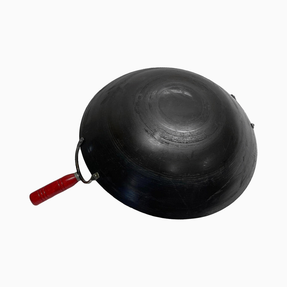16-Inch Carbon Steel Wok with Handle | Traditional Chinese Cookware