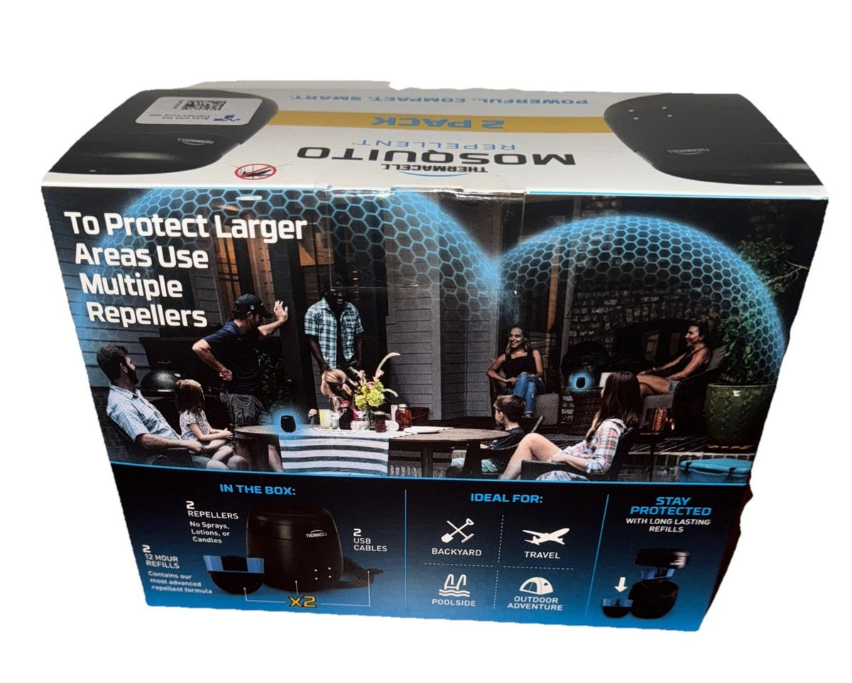 Rechargeable Mosquito Repellent Device with 12-Hour Refills - Outdoor Protection