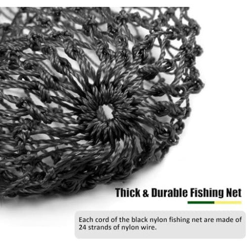 15.75-Inch Nylon Fishing Landing Net Replacement Mesh - Deep Catch & Release Net