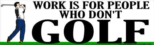 Golf Bumper Stickers 2 Pack - Indoor & Outdoor Vinyl Decals