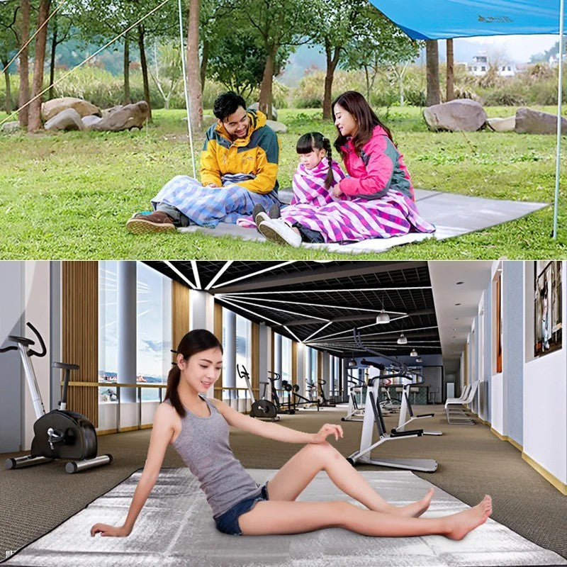 Camping Foam Sleeping Mat with Aluminum Foil Insulation Waterproof Tent Pad