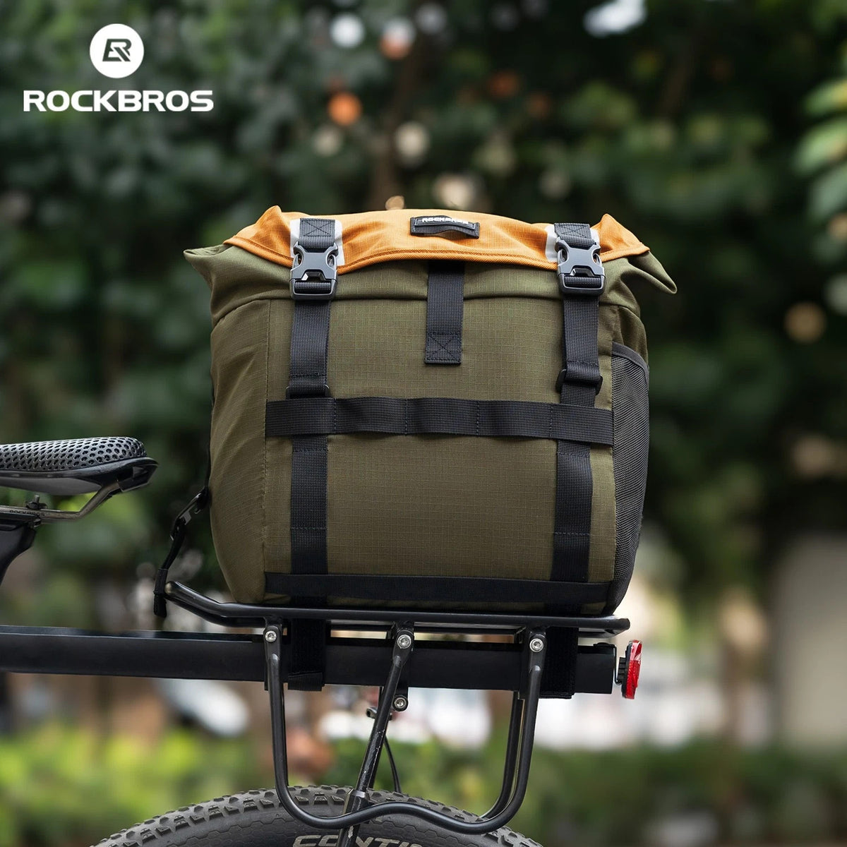 Waterproof Bike Handlebar Bag 24L Expandable Cycling Front Storage