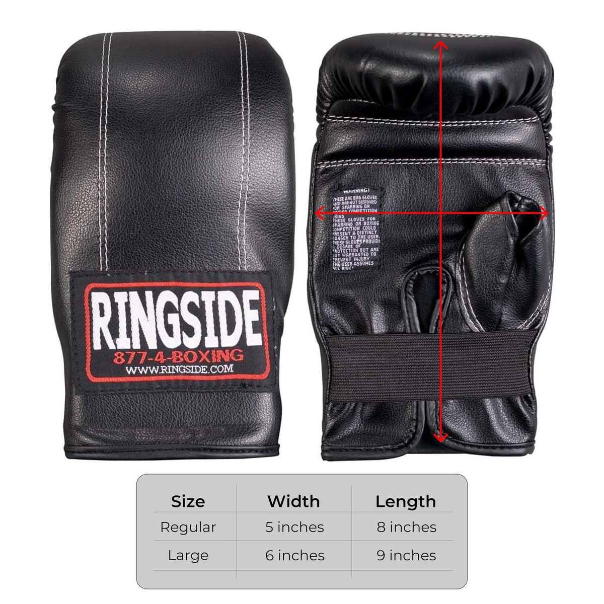 Boxing Bag Gloves Synthetic Leather Protective Gear Black Regular