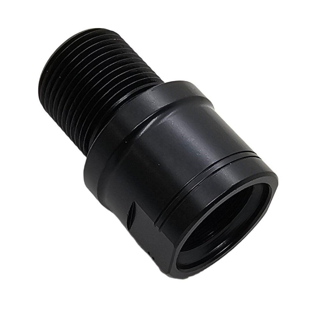 9/16x24 to 5/8x24 Steel Thread Adapter CNC Machined Black Oxide