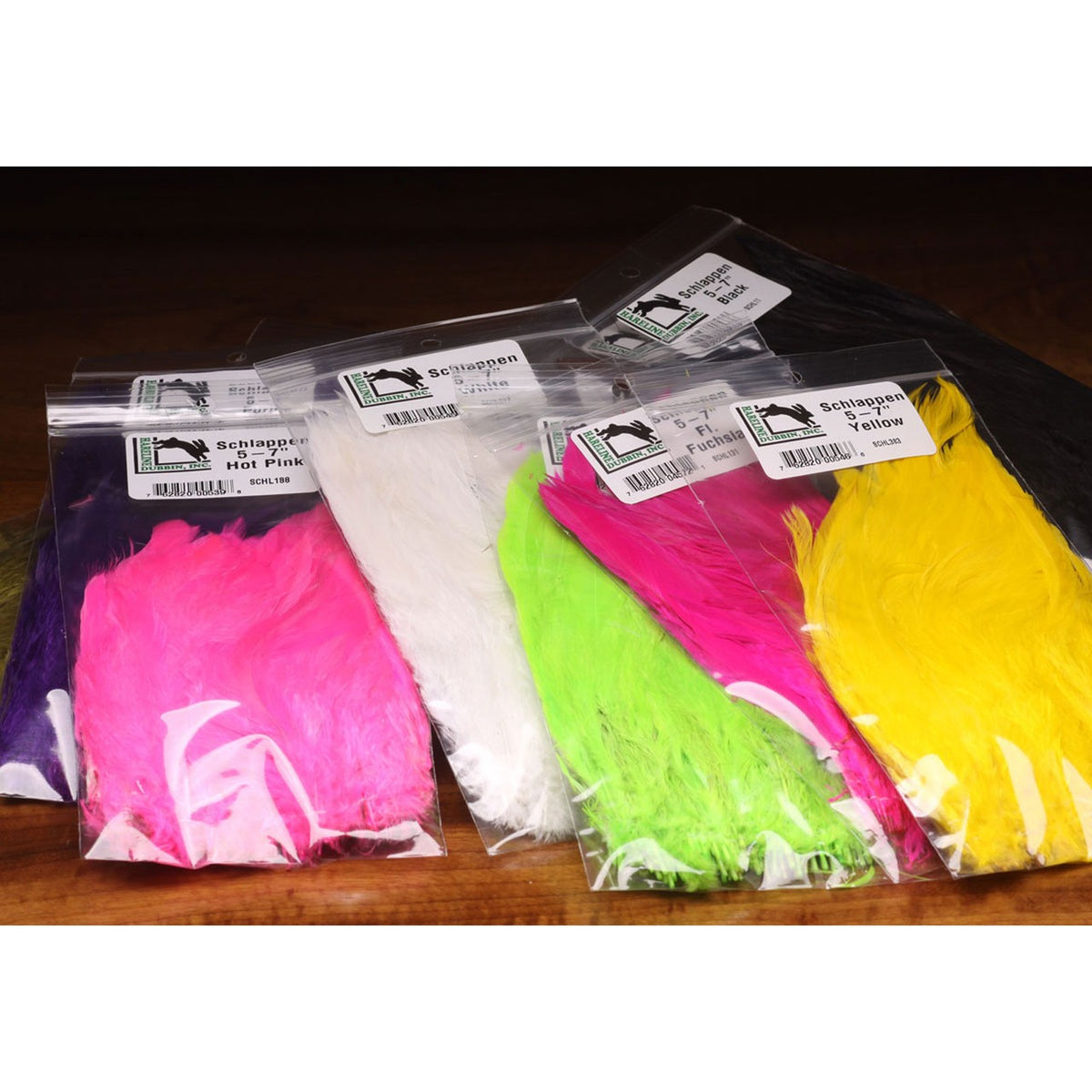 Fly Tying Feathers for Fishing - Hareline Schlappen Pack, Multiple Colors