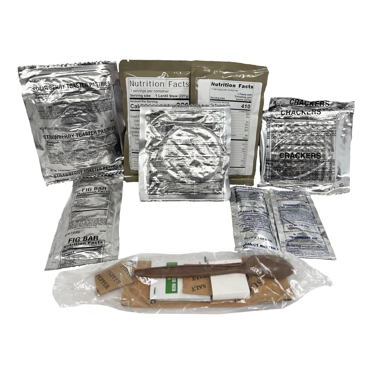 Emergency Food Rations - 20 Servings Military-Grade MRE Meals Case
