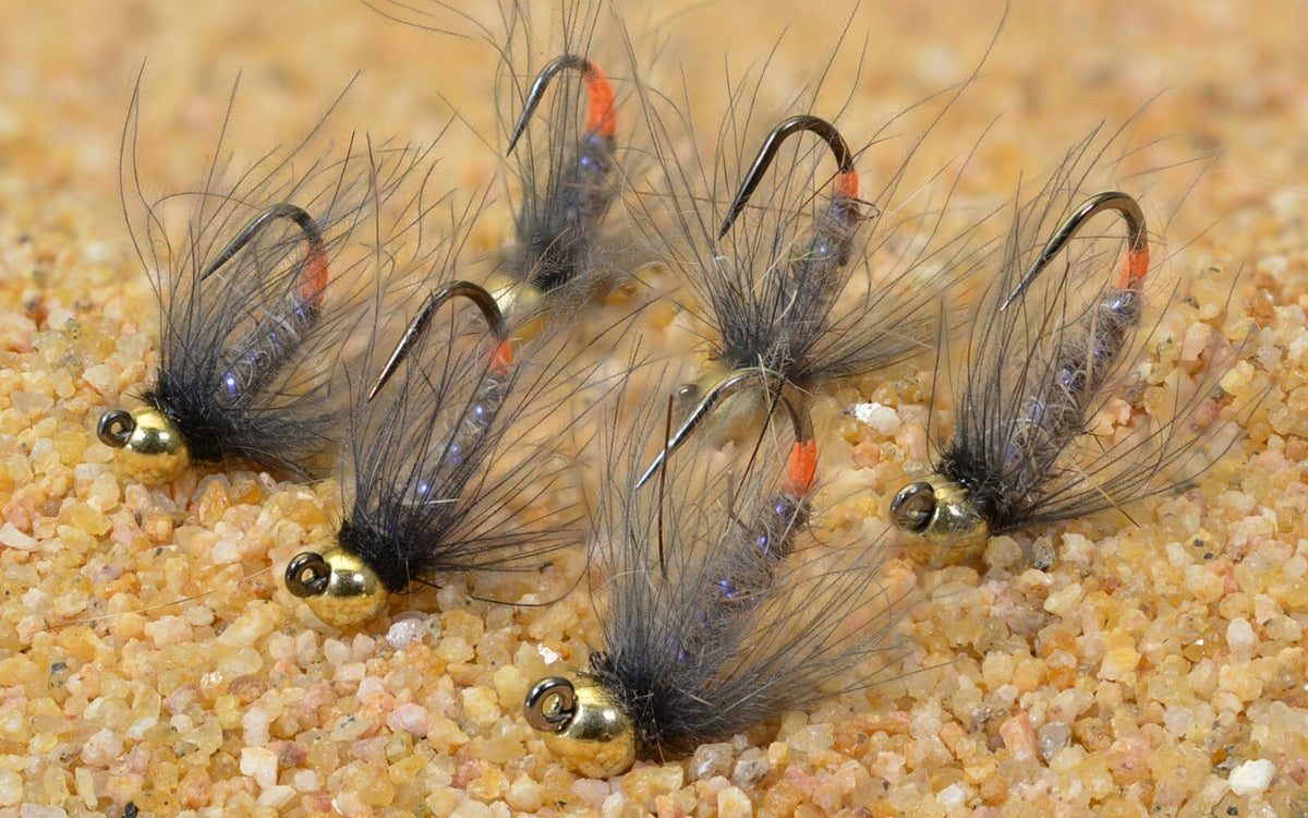 Fly Fishing Jig Flies - Tungsten Bead Buggy Hot Spot Nymphs - Multiple Sizes