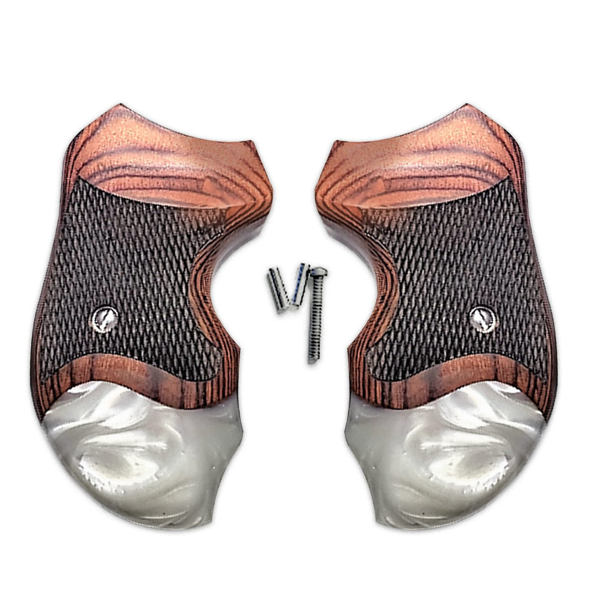 Pistol Grip Replacement Wrap Around Grips for Charter Arms Revolvers - Rosewood & Pearl
