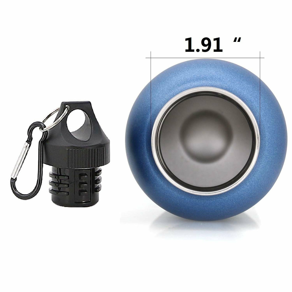 Replacement Twist Lid for Hydro Flask Water Bottle with Carabiner - Leak Proof, 1.9" Diameter
