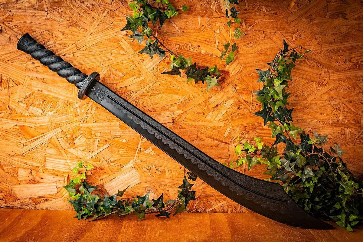 Durable Polypropylene Training Sword — 28" Black Blade, Safe for Martial Arts