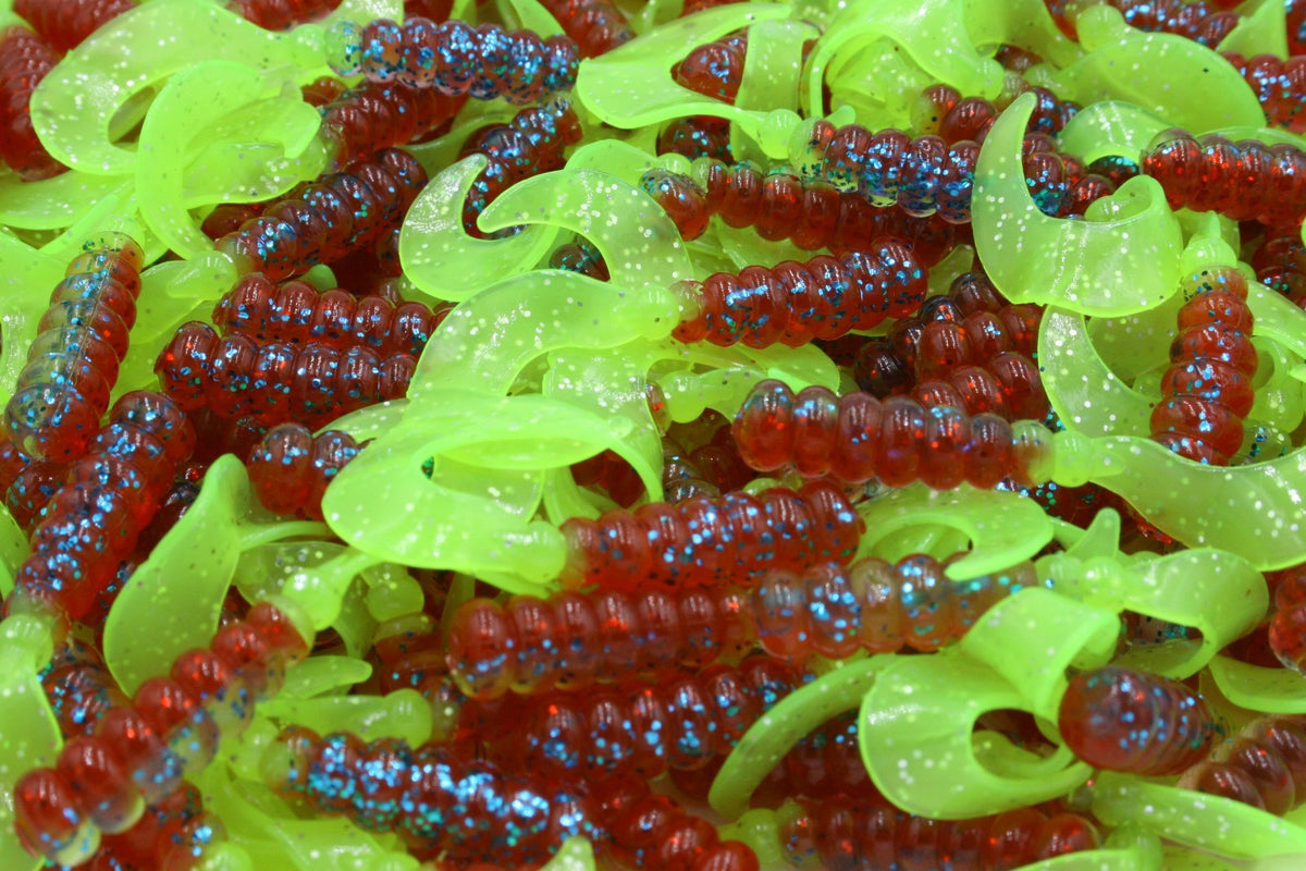 Fire & Ice 2-Inch Soft Plastic Grub Lures for Crappie Walleye Bass Fishing