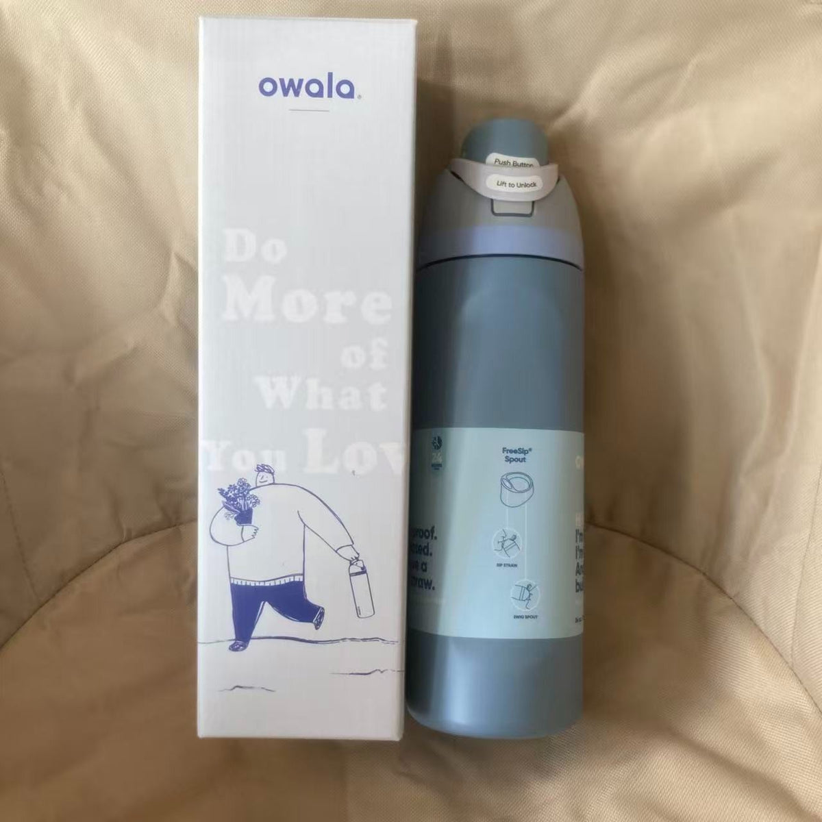 Insulated 24 oz Water Bottle with Straw & Wide Mouth - Leakproof Sport Mug