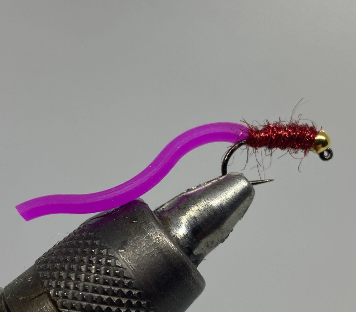 Fishing Tungsten Jig Squirmy Worm Purple - High-Quality Fly Tying Material