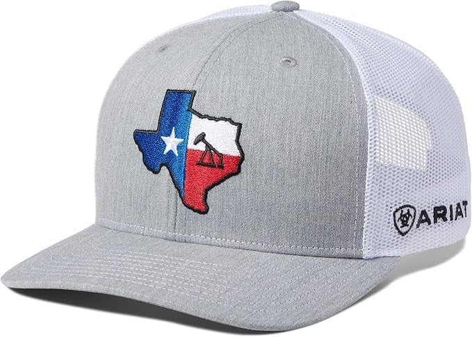 Snapback Cap - Texas Oil Derrick Logo Grey One Size Hat