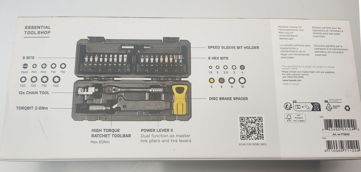 Topeak Essential Bicycle Toolset - Bike Maintenance Ratchet Set