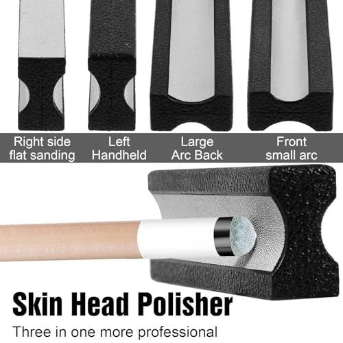 Pool Cue Tip Shaper - Stainless Steel Billiards Tool for Tip Maintenance