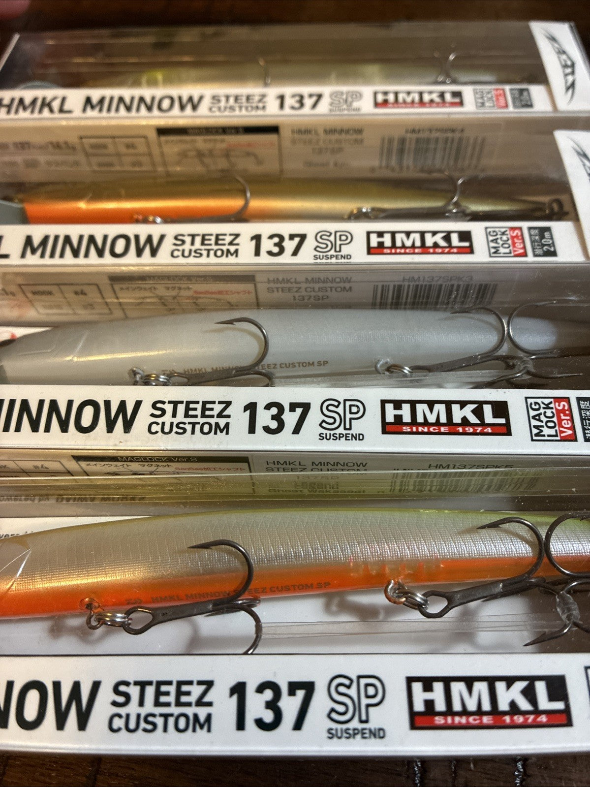 (Lot of 4) Daiwa Steez HMKL Minnow SC 137 SP Fishing Lures - Multi-Color Set