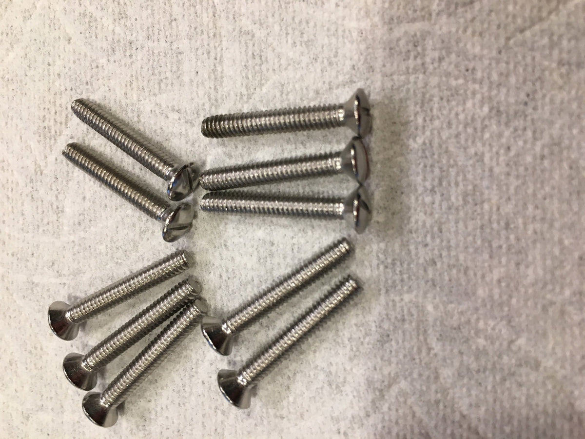 10 Pack Stainless Steel Oval Head Slotted Screws 3/4 Inch - Durable Fasteners