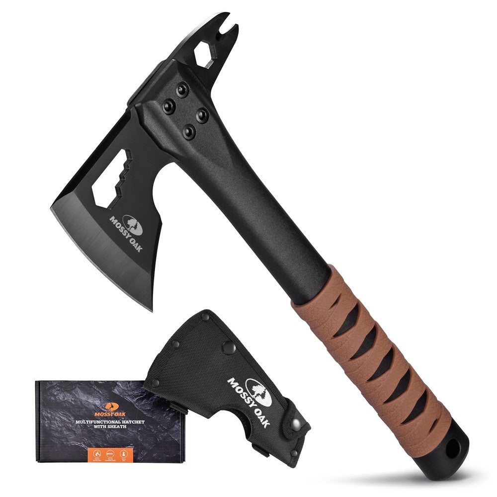 12-Inch Camping Axe and Survival Hatchet with Sheath - Multi-Tool Outdoor Gear