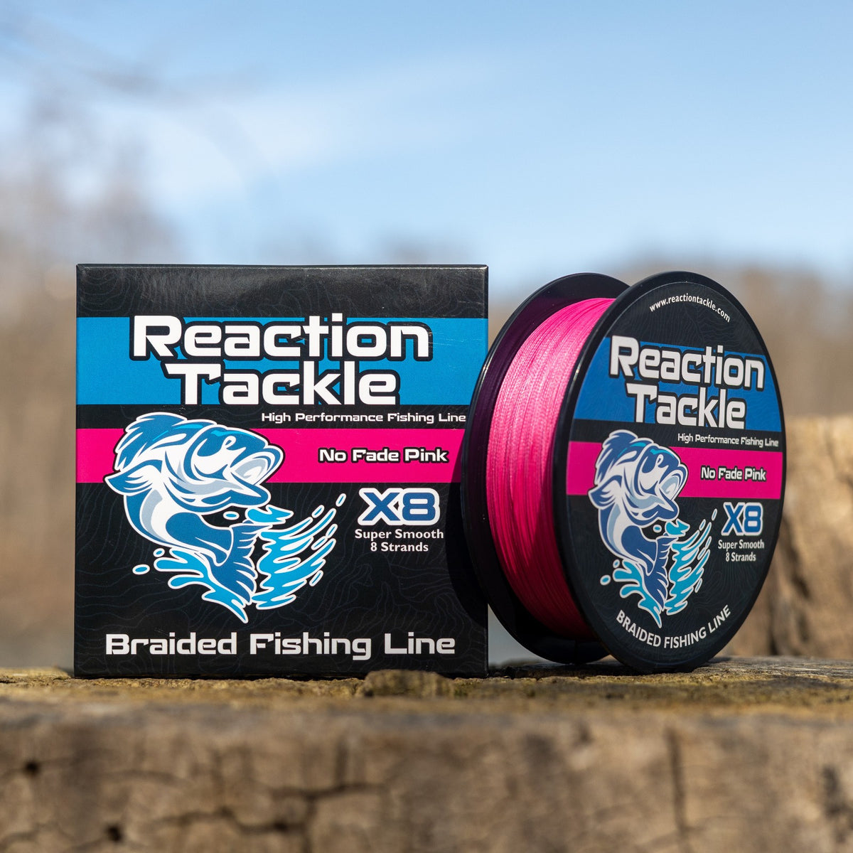 High-Performance Braided Fishing Line No Fade Pink 8 Strand Saltwater & Freshwater