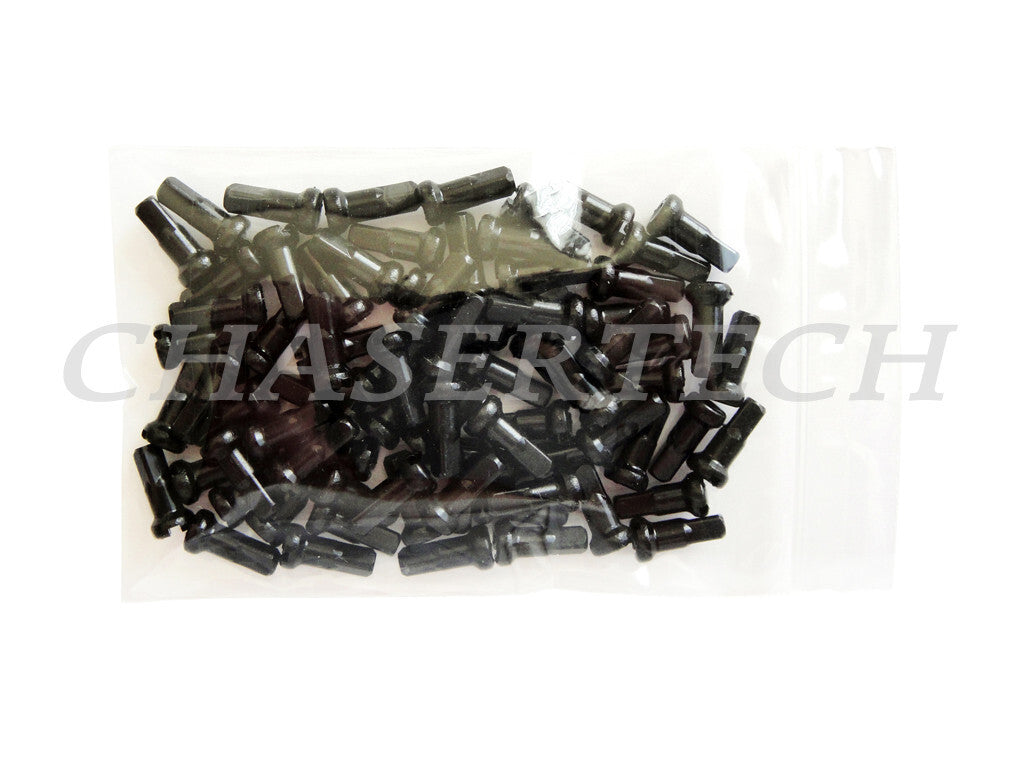7075 Aluminum Spoke Nipples for MTB Road BMX Bikes 2.0mm 14G Black 72 Pcs
