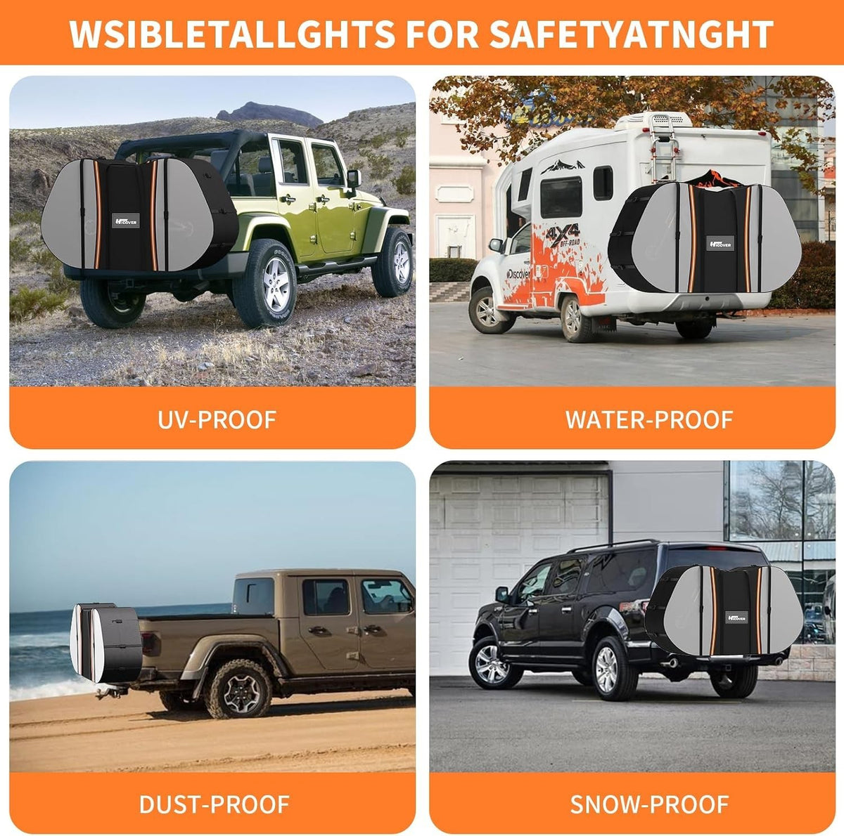 Heavy Duty Waterproof Bike Cover for 2 Bikes on Car Hitch Transport
