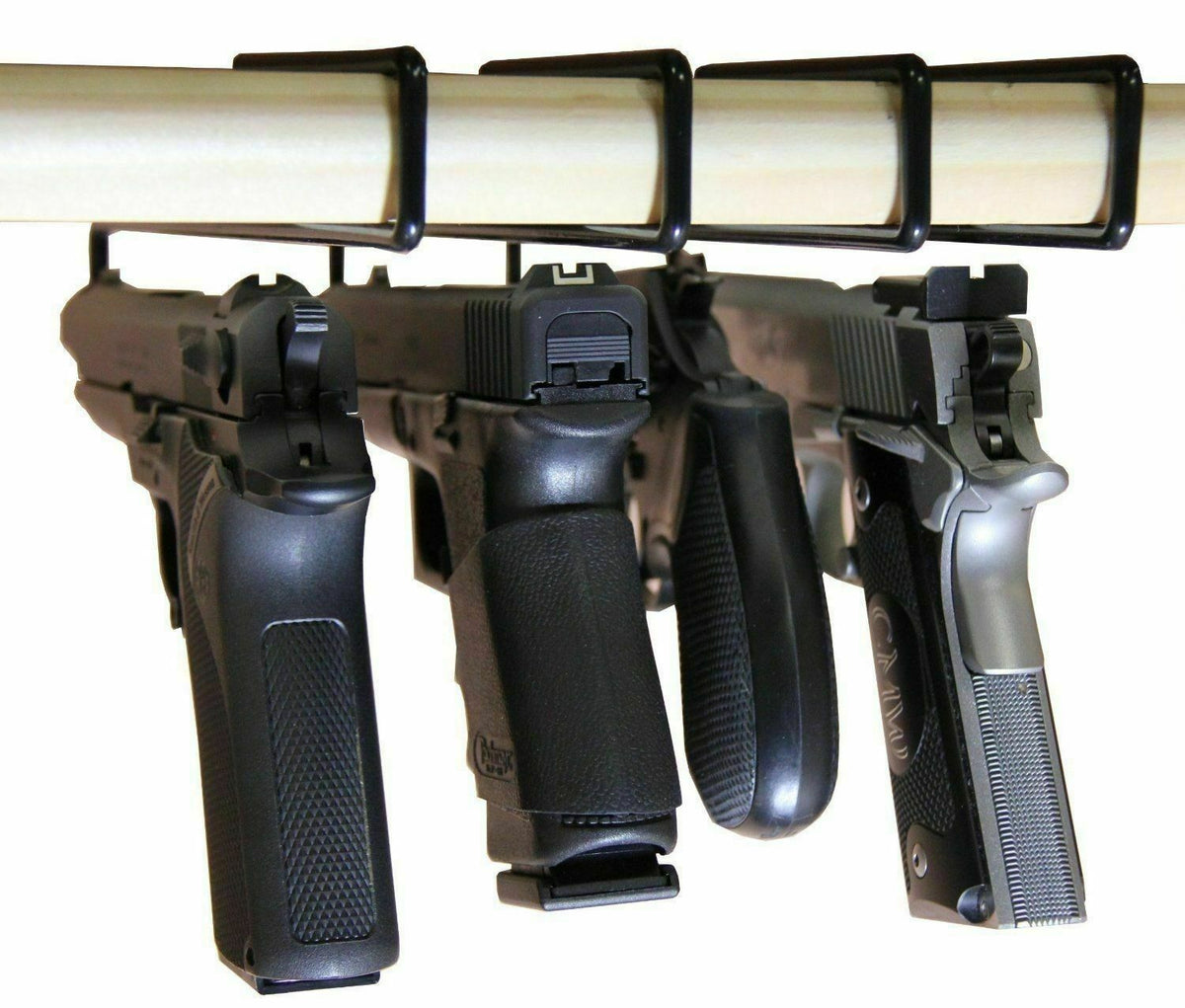 Set of 5 Gun Storage Pistol Racks Handgun Organizers Shelving Hangers