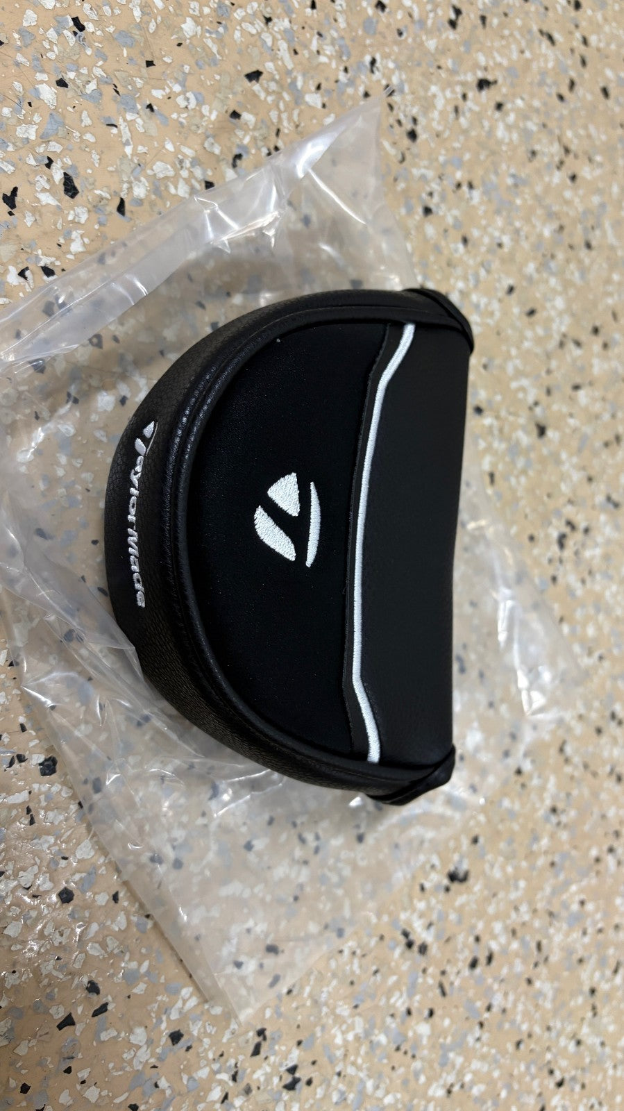 Golf Putter Headcover Magnetic Mallet Putter Cover Black Silver