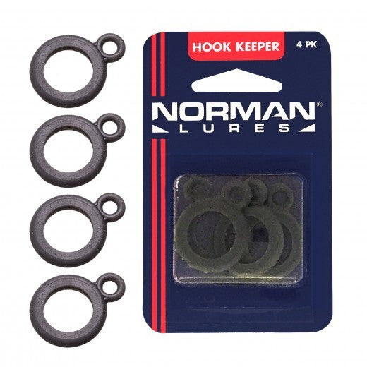 Fishing Rod Hook Keepers 4 Pack - Flexible Reel Seat Attachments