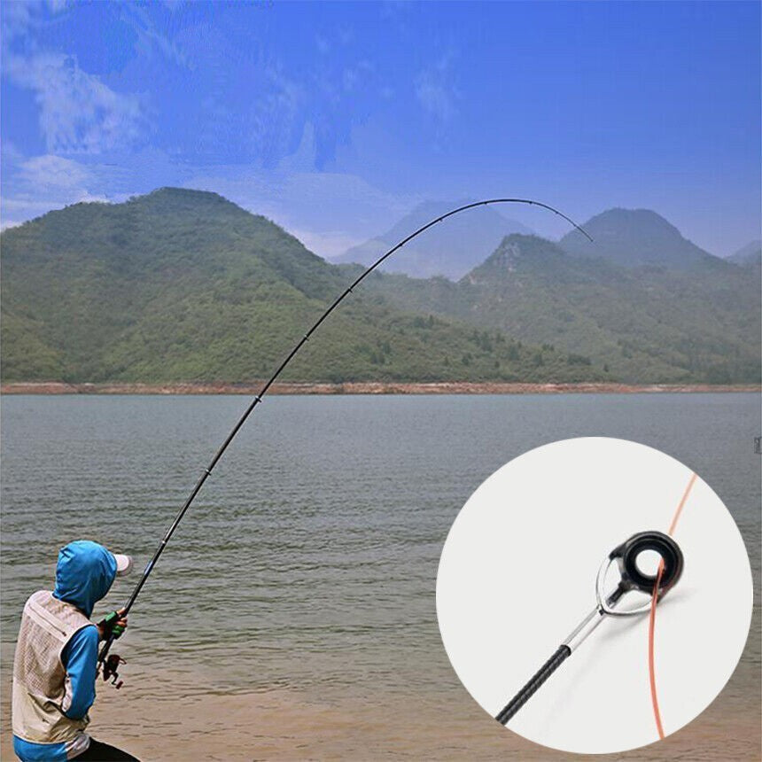 Fishing Rod Tip Repair Kit 80 Pcs Stainless Steel & Ceramic Guides for Freshwater Saltwater
