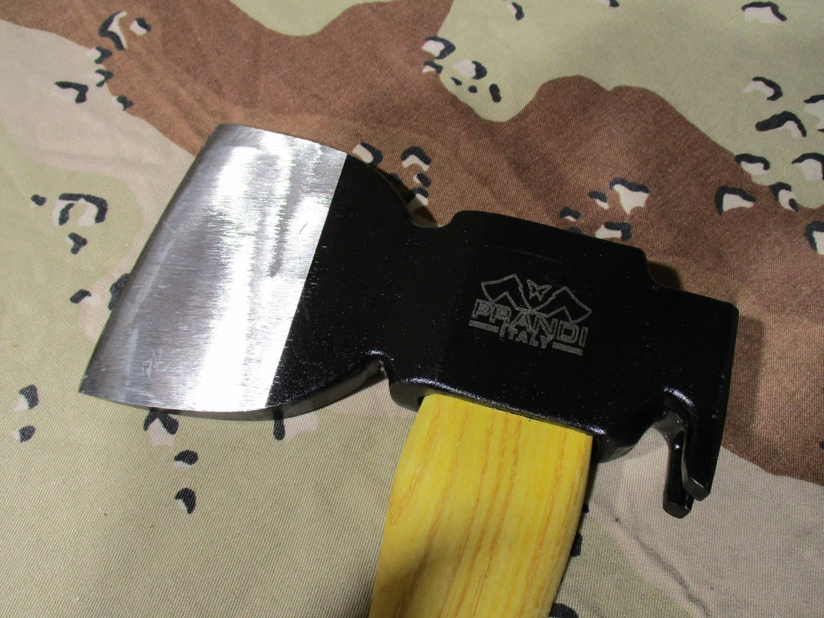 Camping Hatchet with Steel Head and Wooden Handle - Survival Axe, Hammer & Nail Puller