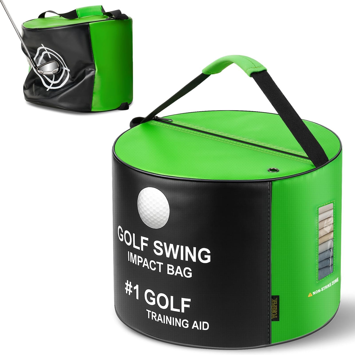 Golf Impact Bag for Practice Durable Swing Training Aid with Target